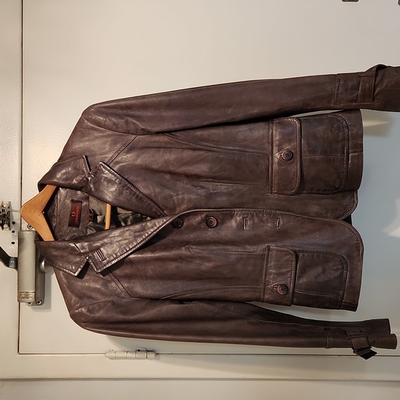 Danier leather jacket distressed grey size UK12 IT 42 - Picture 1 of 2